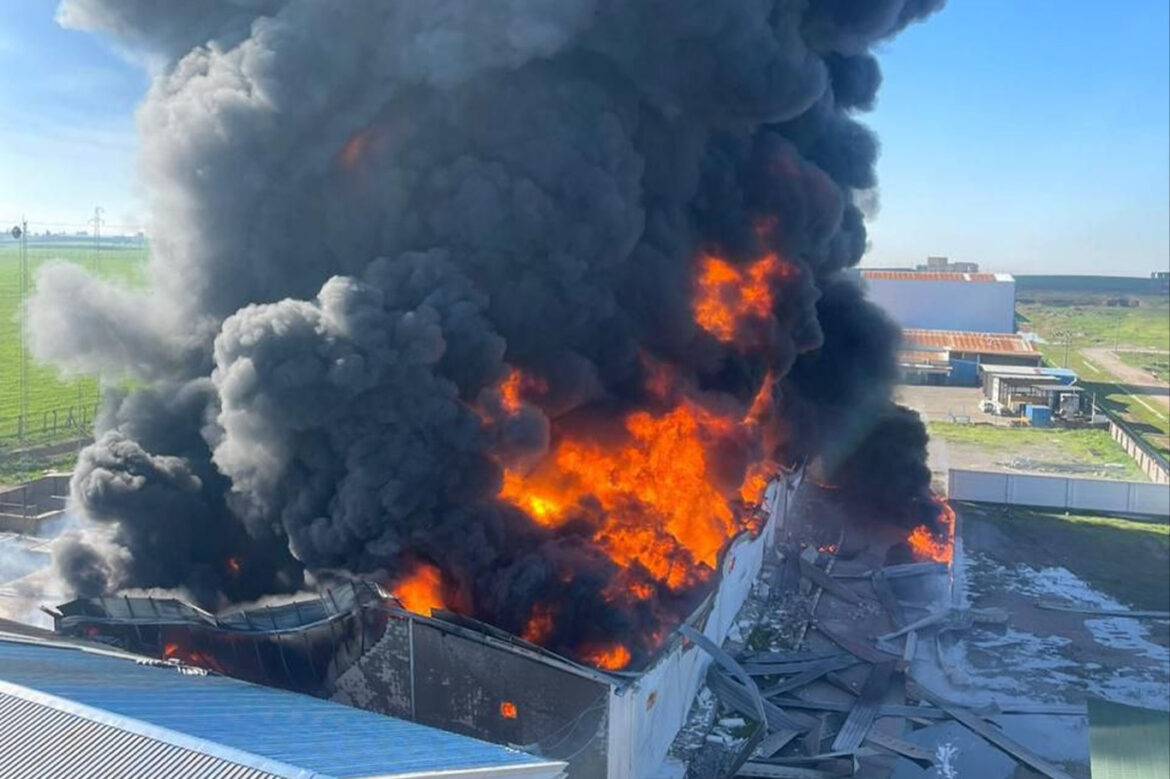 حمله پهپادی به کاسترول اربیل؛ آتش‌سوزی گسترده در مخازن